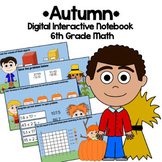 Autumn 6th Grade Interactive Notebook Google Slides | Math