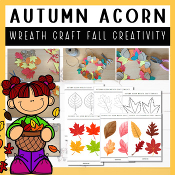 Preview of Autumn Acorn Wreath Craft: Inspire Fall Creativity for Kids