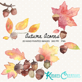 Autumn Acorns Clipart Set