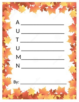 Preview of Autumn Acrostic Poem