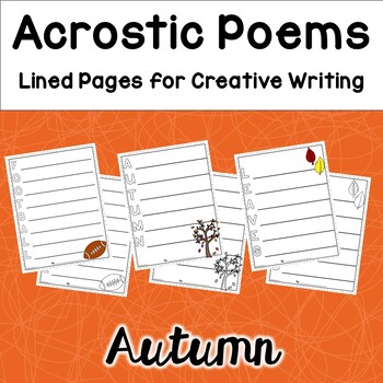 Writing Prompts | Autumn | Acrostic Poems by Twinning Teachers | TPT