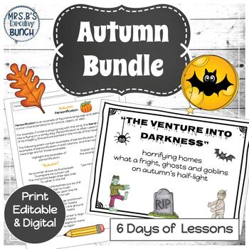 Preview of Autumn Activities Bundle| Print, Digital and Editable