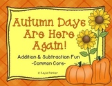 Differentiated Math Worksheets Printables Games for Fall