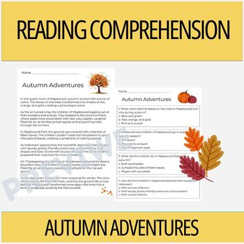 Preview of Autumn Adventures - Reading Comprehension Passages and Questions for 2nd Grade