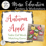 Autumn Apple Treble Clef Matching Game - Perfect for Music