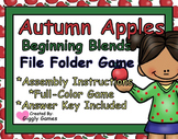 Autumn Apples Beginning Blends File Folder Game