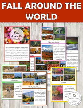 Preview of Autumn Around The World Montessori Inspired Printable