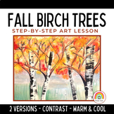 Autumn Art Lesson: Fall Birch Trees Available in PDF and P