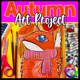 Autumn Art Lesson, Fall Fox Artwork, 1st Grade to 4th Grade