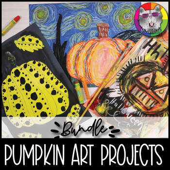 Preview of Autumn Art Lessons, Art History Pumpkin Art Project Activity Bundle