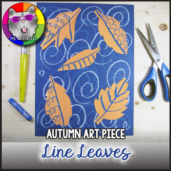 Preview of Autumn Art Project, Line Leaves FREEBIE