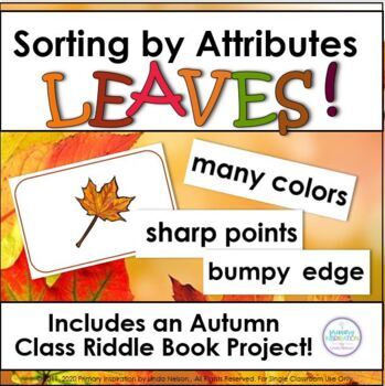 Preview of Autumn Leaves Sorting by Attributes - Fall Activities and Class Book