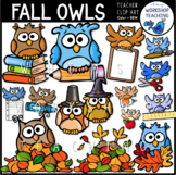 Fall Autumn Back To School Owls Clip Art