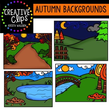 Preview of Autumn Backgrounds {Creative Clips Digital Clipart}