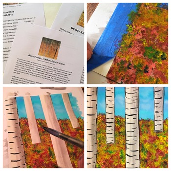 Preview of Autumn Birch Trees Lesson