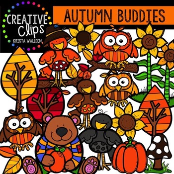 Preview of Autumn Buddies {Creative Clips Digital Clipart}