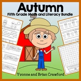 Autumn Bundle for 5th Grade | Math and Literacy Skills Rev