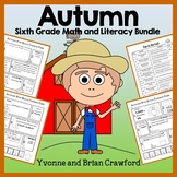 Autumn Bundle for 6th Grade | Math and Literacy Skills Rev