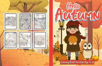 Preview of Autumn Coloring Pages For Kids ages 4-8