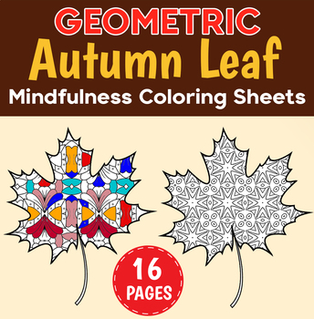 Preview of Autumn Coloring Pages : Leaves Mindfulness Activities / Fall Activities