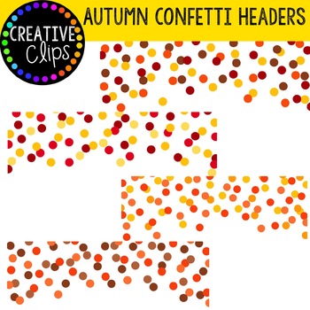 Preview of Autumn Confetti Headers {Creative Clips Digital Clipart}