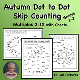 Autumn Connect the Dot Pictures and Colored Charts for Mul