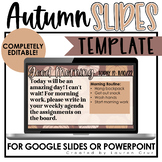 Autumn Daily Slides Template for Classroom Management, Ins