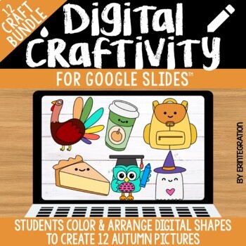 Preview of Fall Digital Craft + Writing Activity: Craftivity on Google Slides for BUNDLE