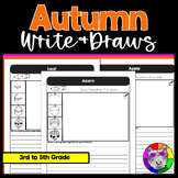 Autumn Directed Drawings and Writing Worksheets, Fall Writ