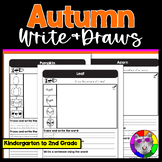 Autumn Directed Drawings and Writing Worksheets, Fall Writ