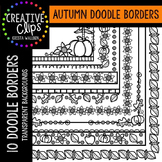 Autumn Doodle Borders {Creative Clips Digital Clipart}