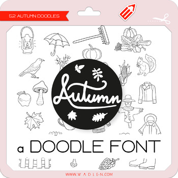 Preview of Autumn Doodle Font - W Λ D L Ξ N