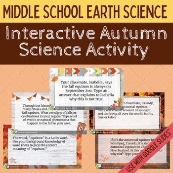 Preview of Autumn Equinox Interactive Slides NGSS Earth Science