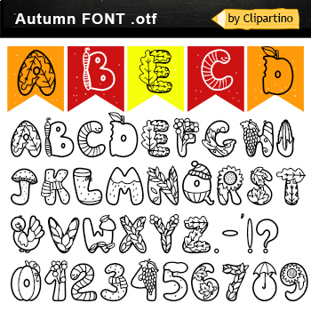 Preview of Autumn Font/ Thanksgiving Day Font/ Commercial use