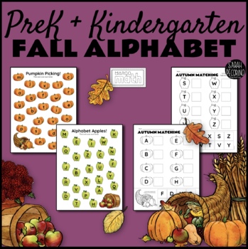 Autumn / Fall Alphabet - PreK + Kindergarten Letter Worksheets by Margo ...