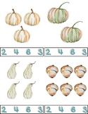 Autumn/Fall Clip Cards for Counting PDF printable