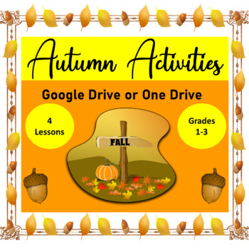 Preview of Autumn-Fall Computer Activities Google Drive One Drive Digital Distance Learning