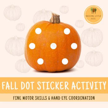 Preview of Autumn / Fall / Halloween Dot Sticker Activity Free Montessori