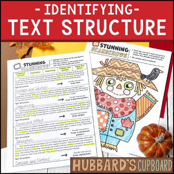 Preview of Autumn - Fall /  Identify Nonfiction Text Structure Worksheets / Signal Words