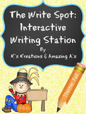 Autumn/ Fall - Interactive Writing Station: The Write Spot
