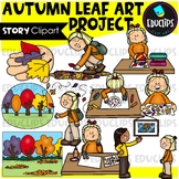Autumn/Fall Leaf Art Project - Short Story Clip Art Set {E