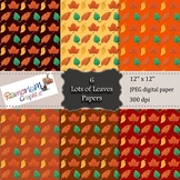 Autumn/Fall Leaves themed Digital Paper