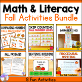 Autumn / Fall Math & Literacy Centers Bundle