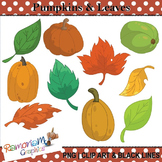 Fall/Autumn Leaves & Pumpkins Clip art