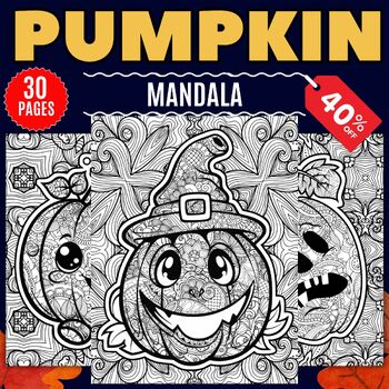 Preview of Autumn | Fall Pumpkins Mandala Coloring Pages - Fun September October Activities