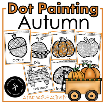 Preview of Dot Q-tip Painting Autumn A Fine Motor Activity