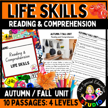 Preview of Autumn Fall Reading and Comprehension differentiated tasks Special Education