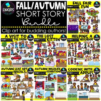 Preview of Fall/Autumn Short Stories Clip Art Bundle {Educlips Clipart}