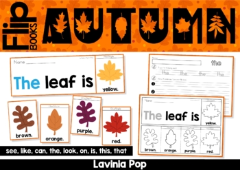 Preview of Autumn / Fall Sight Word Fluency Flip Books