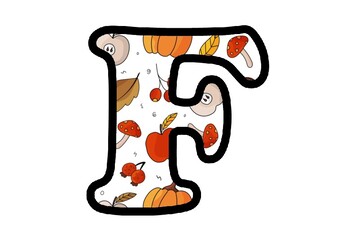 Preview of Autumn, Fall Bulletin Board Letters, Numbers and Symbols, Fall Classroom Decor
